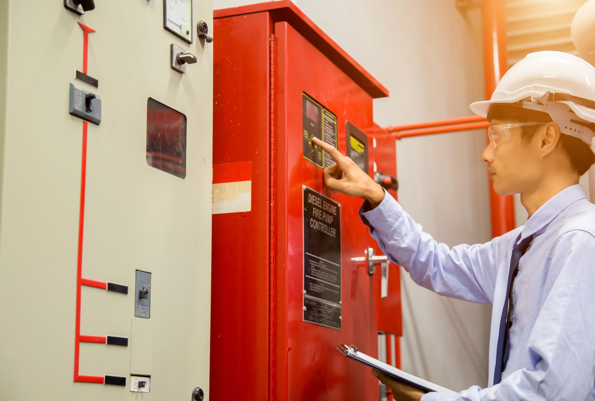 setting up the fire emergency system