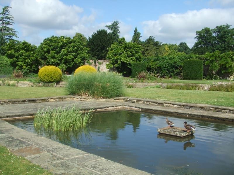 Ornamental pond in the King George V Memorial Garden, Canons Park, near Edgware