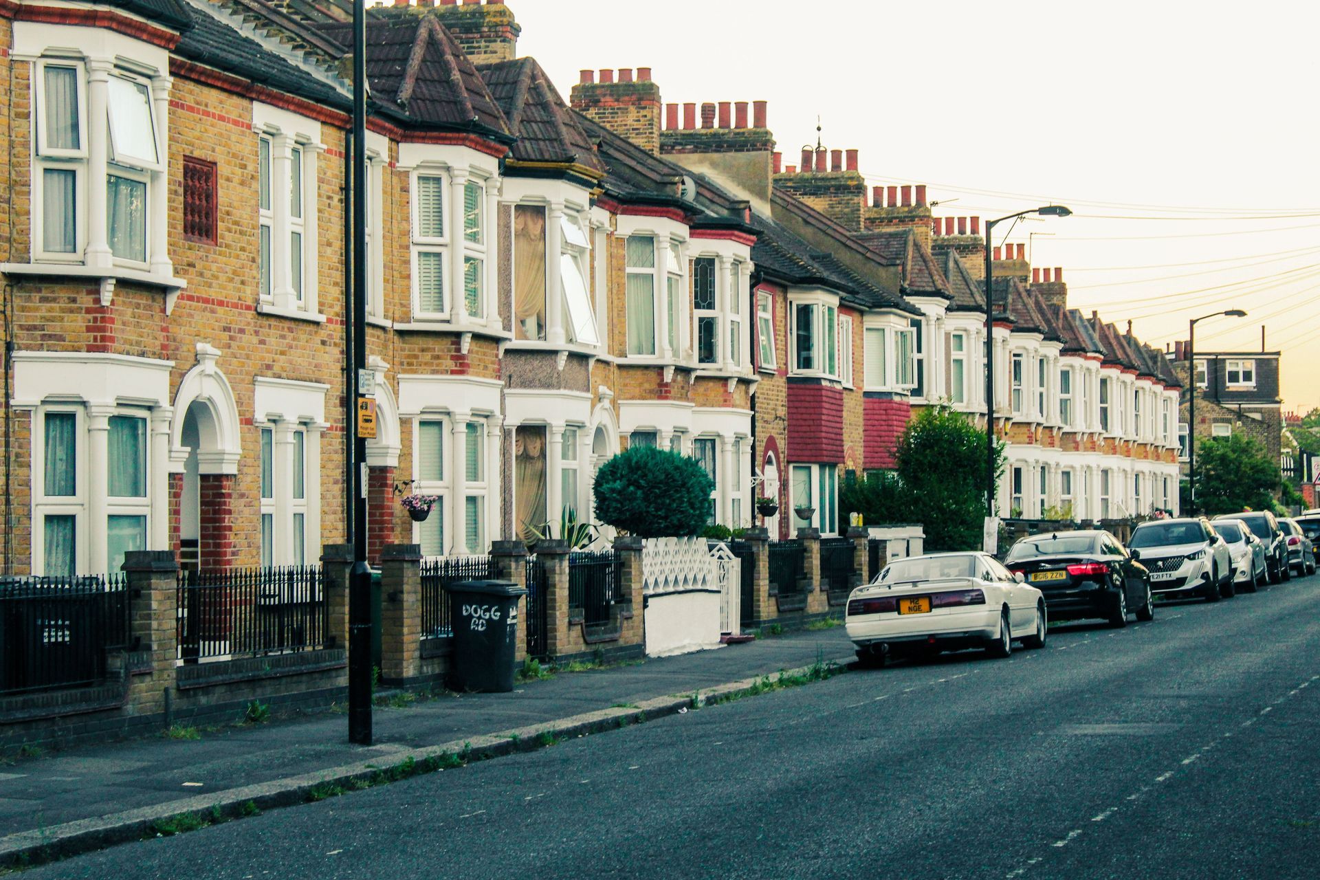 Row of terraced houses on a London street, the kind of home that needs an EPC when sold or let