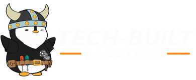 Abstract teal and orange flame-like logo on a white background