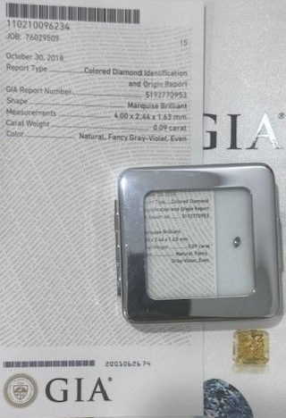 ORIGIN ARGYLE Marquise Diamond 0.09ct Blue FGV SIAV