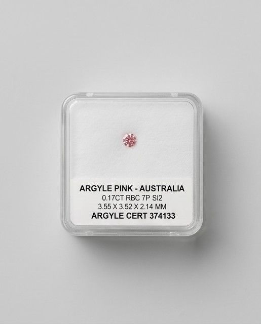 CERTIFIED ARGYLE Round Diamond 0.17ct 7P SI2