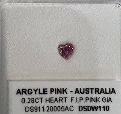 ORIGIN ARGYLE Heart Diamond 0.28ct 5P SI2