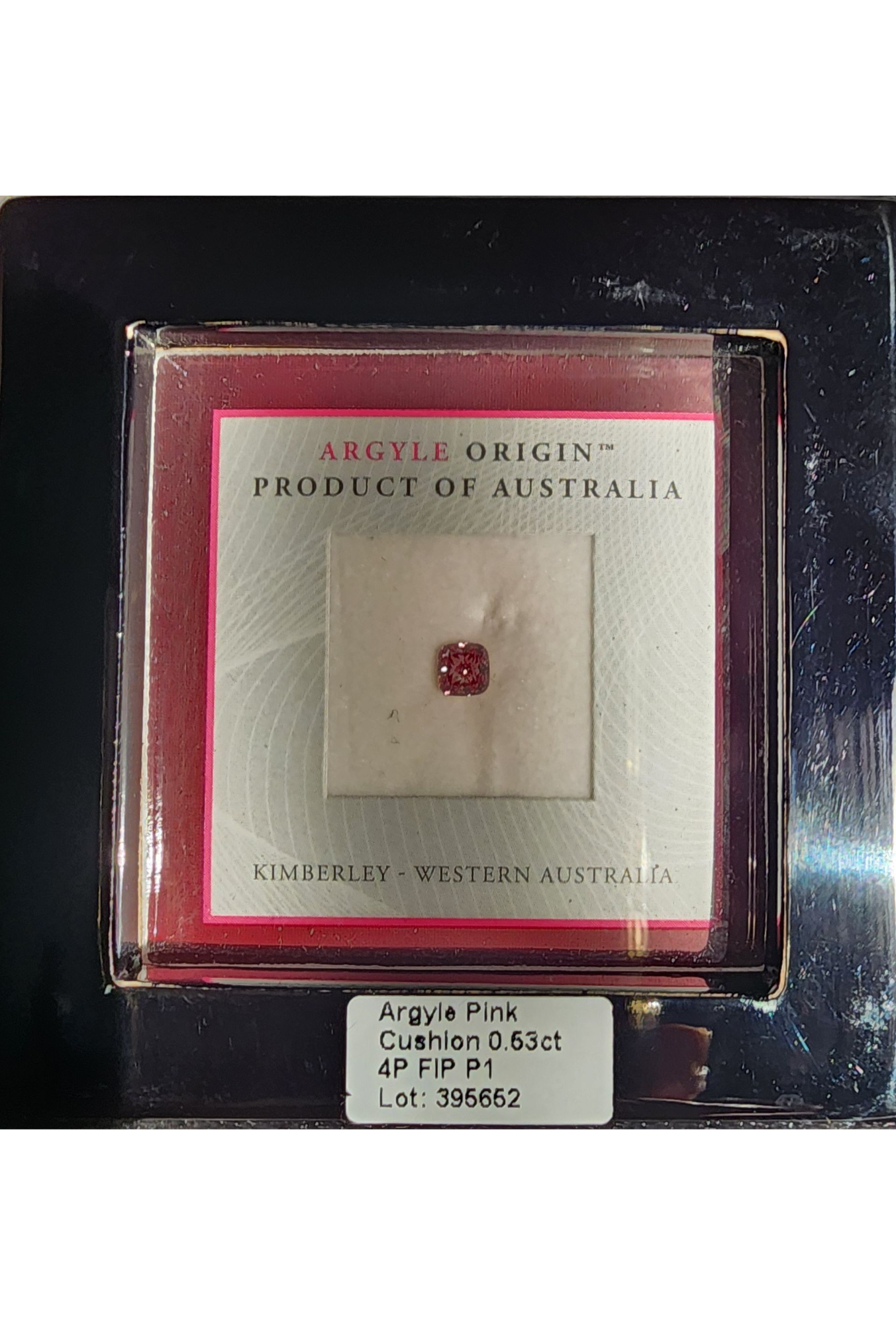 CERTIFIED ARGYLE Cushion Diamond 0.53ct 4P P1
