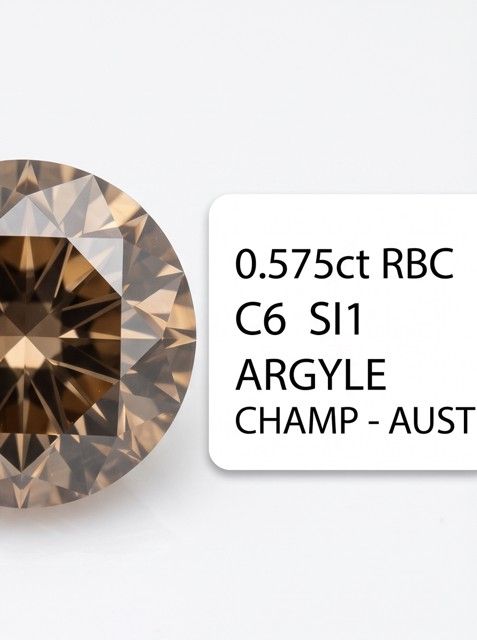 ORIGIN ARGYLE Round Diamond 0.57 Champagne C5 Si1