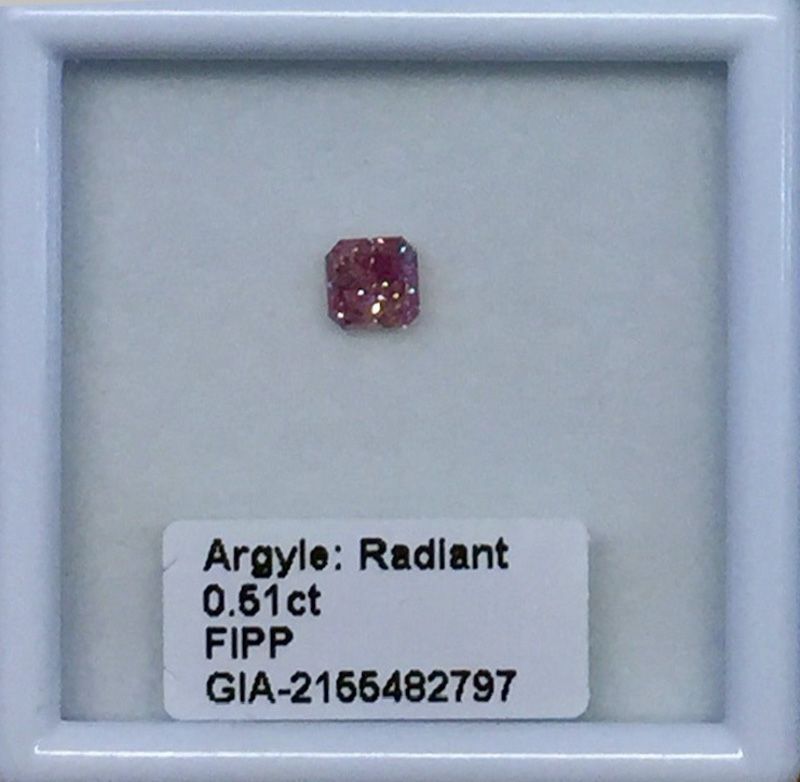 ORIGIN ARGYLE Radiant Diamond 0.51ct Pink P1