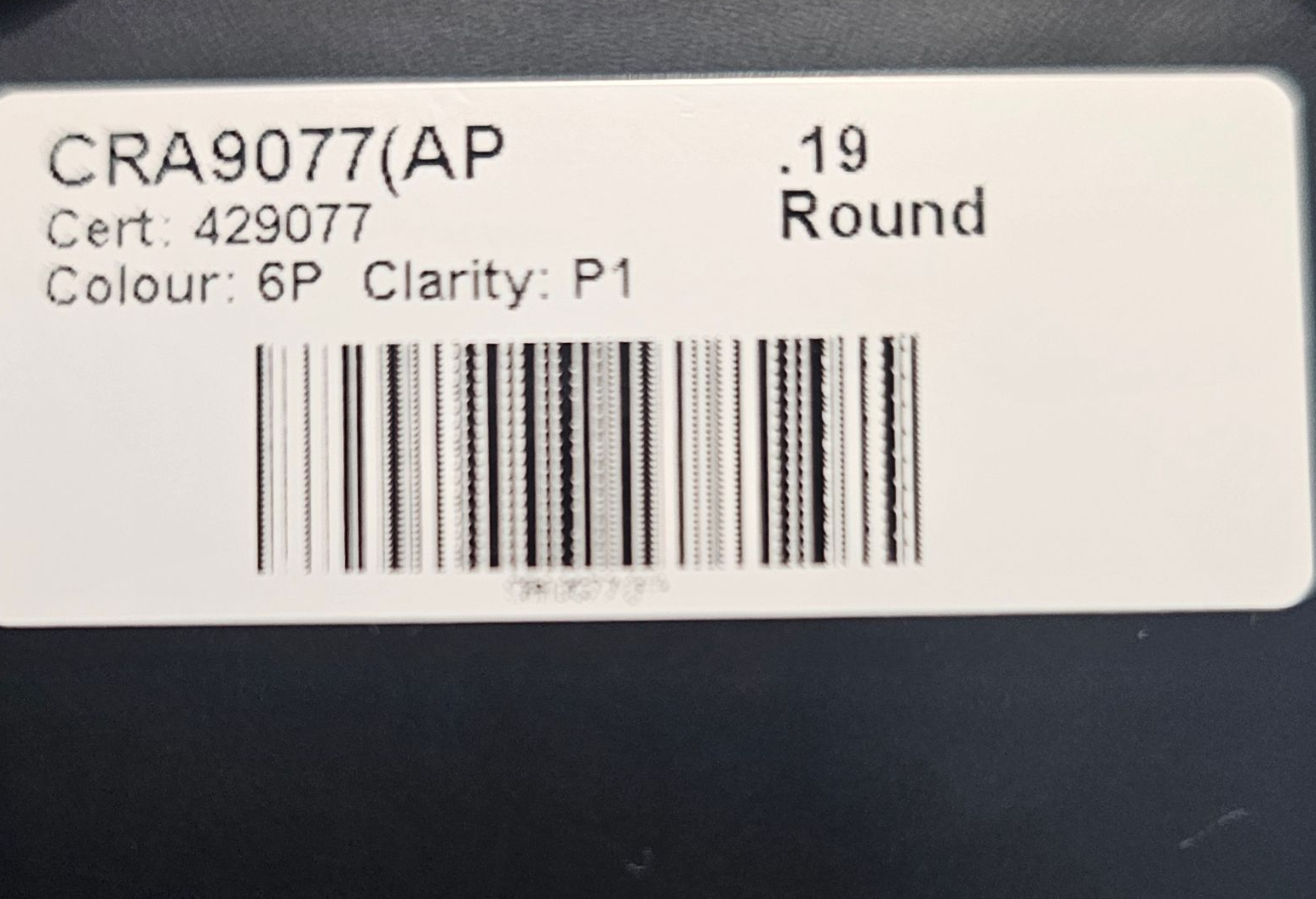 CERTIFIED ARGYLE Round Diamond 0.19ct P1