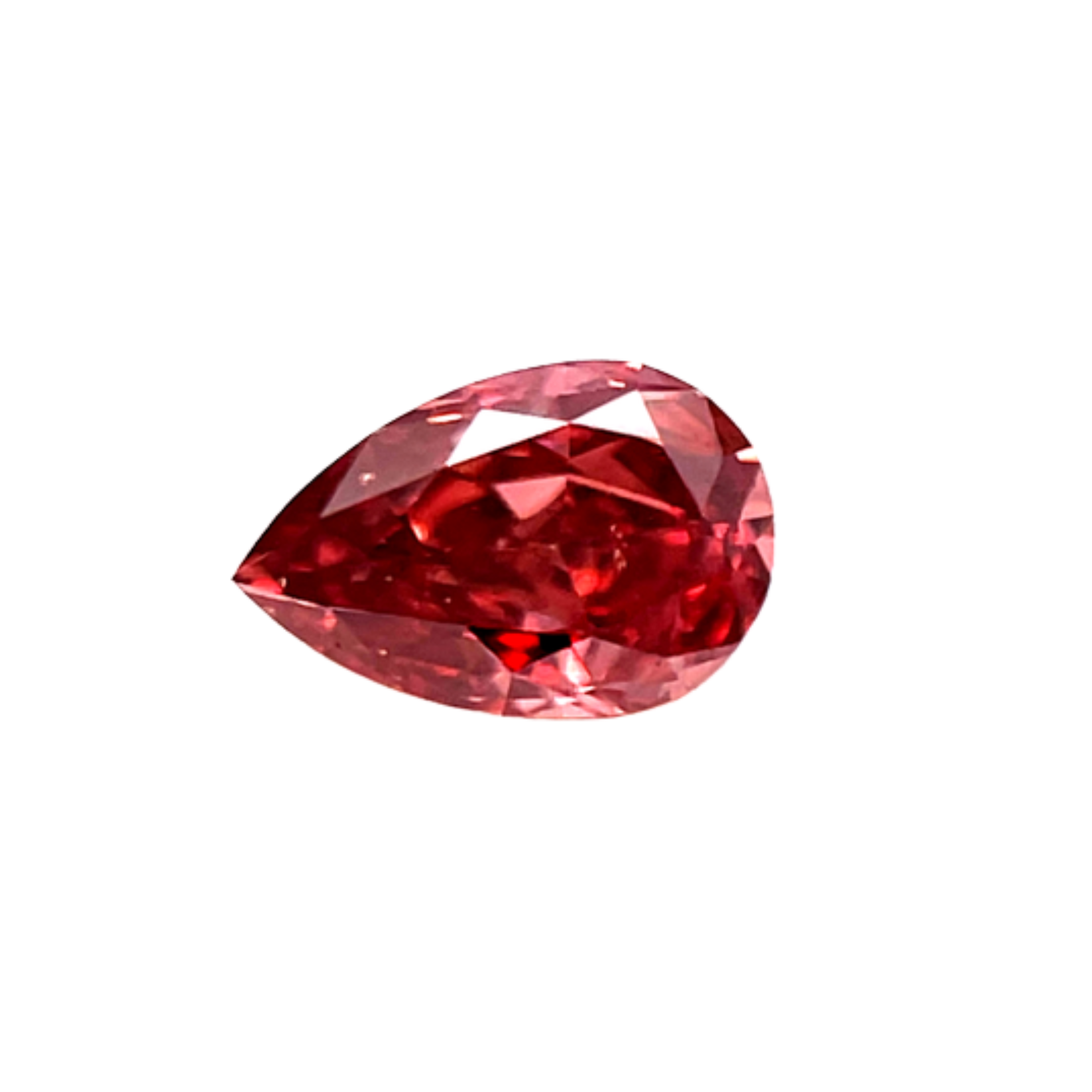 CERTIFIED ARGYLE Pear Diamond 0.10CT 3PR SI1