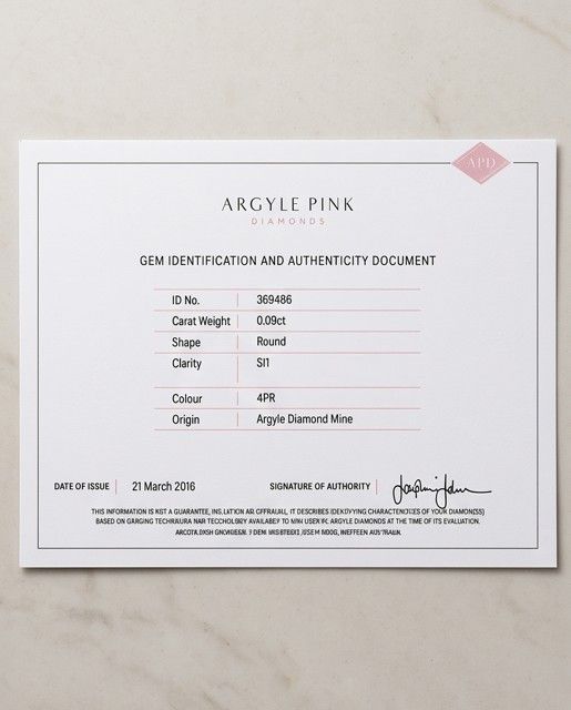 CERTIFIED ARGYLE Round Diamond 0.09ct 4PR SI1