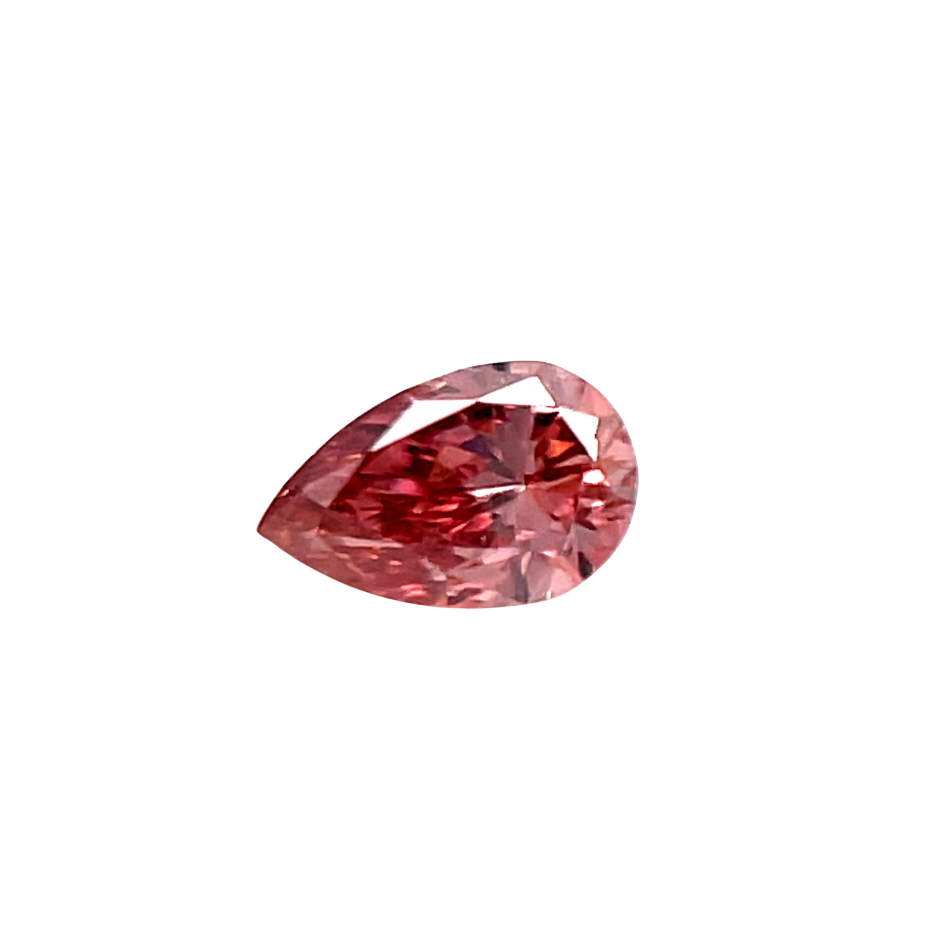 CERTIFIED ARGYLE Pear Diamond 0.11CT 3PR VS2