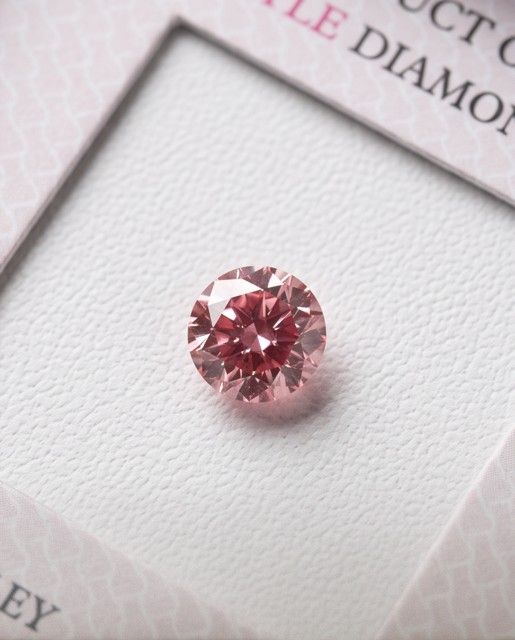 CERTIFIED ARGYLE Round Diamond 0.27ct 3PR P1 397735