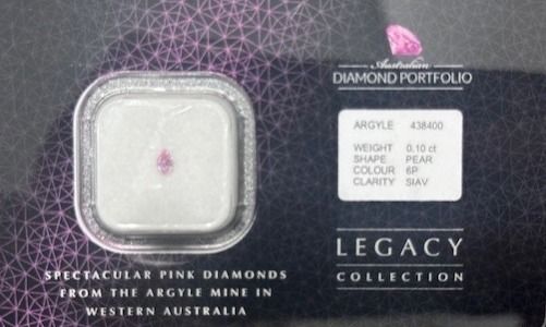 CERTIFIED ARGYLE COLLECTORS' EDITION Pear Diamond 0.10ct 6P SIAV