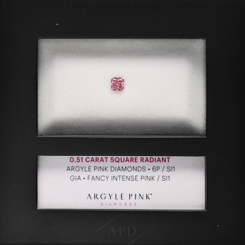 CERTIFIED ARGYLE Radiant Diamond 0.51ct 6P SI1 Premium Tender Lot: 67