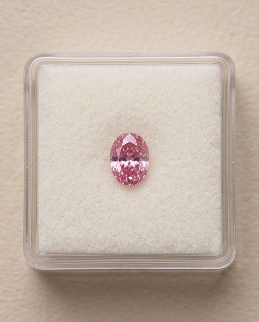 CERTIFIED ARGYLE Oval Diamond 0.18ct 4P VS2