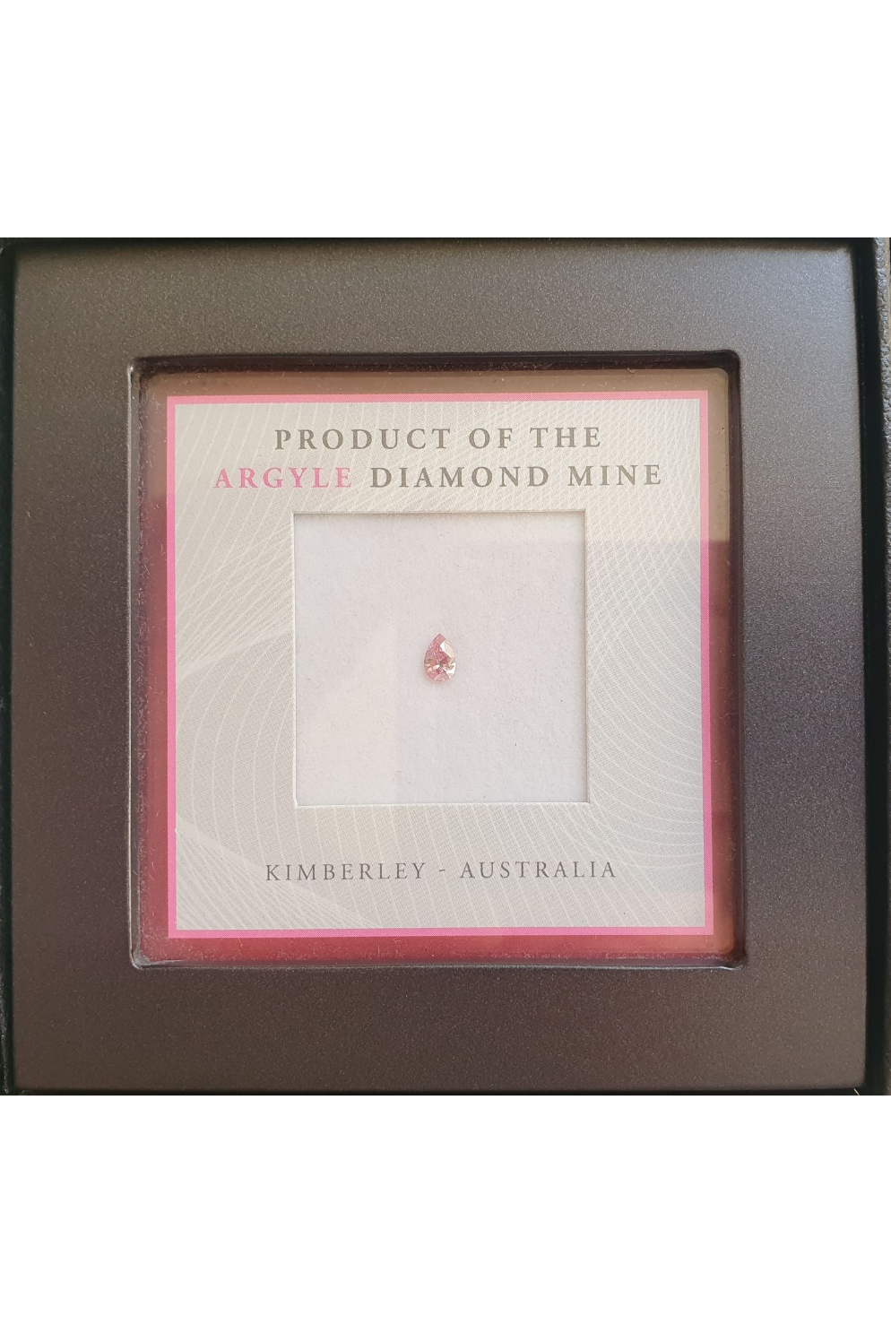 CERTIFIED ARGYLE Pear Diamond 0.23ct 4PP SI2