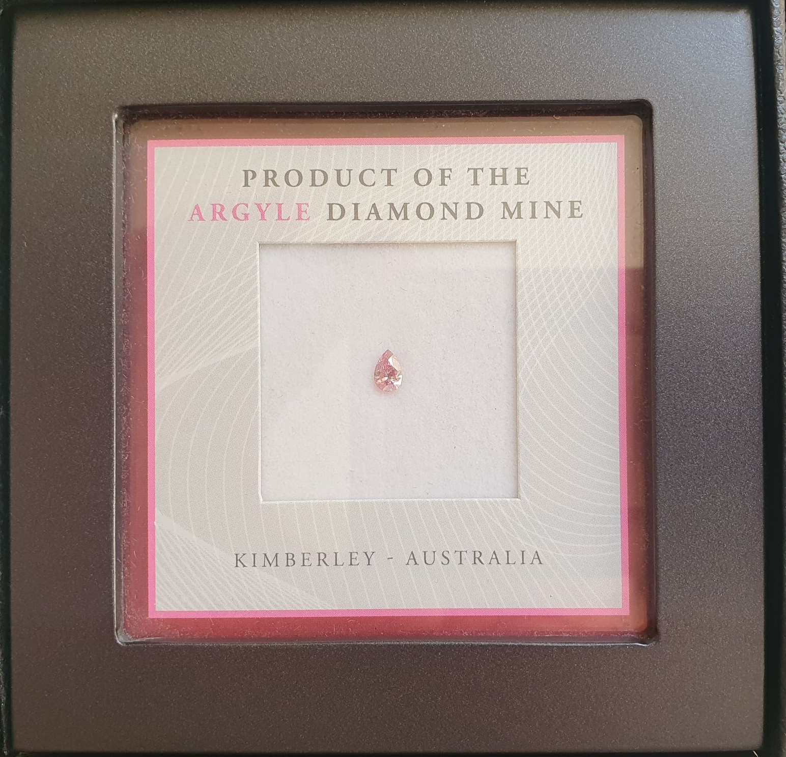 CERTIFIED ARGYLE Pear Diamond 0.23ct 4PP SI2