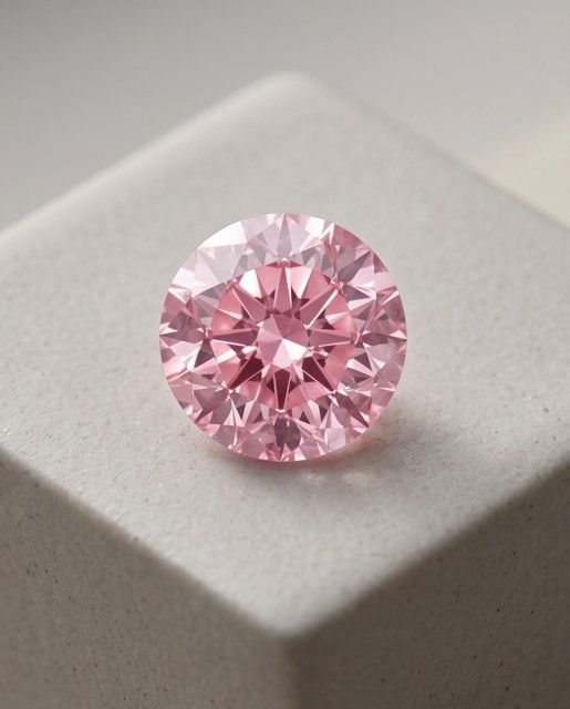 CERTIFIED ARGYLE Round Diamond 0.09ct 4PR SI1