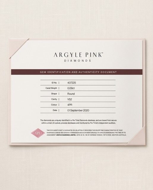 CERTIFIED ARGYLE Round Diamond 0.09ct 4PR VS2