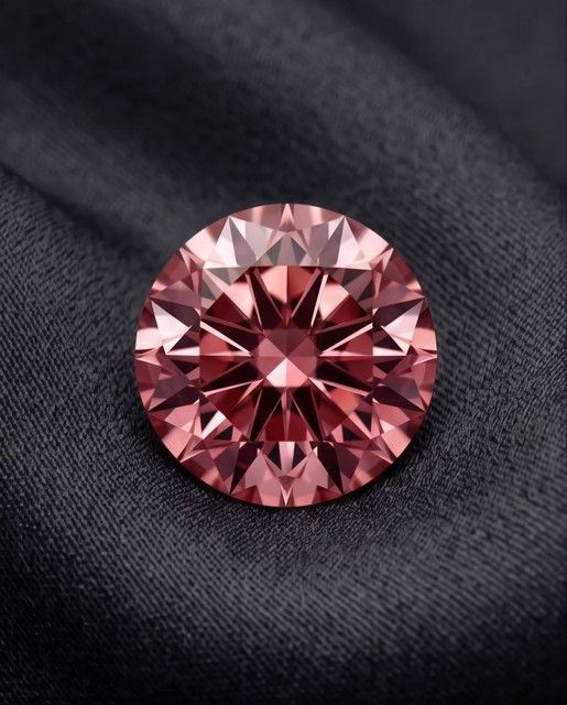 CERTIFIED ARGYLE Round Diamond 0.08ct 4PR VS1