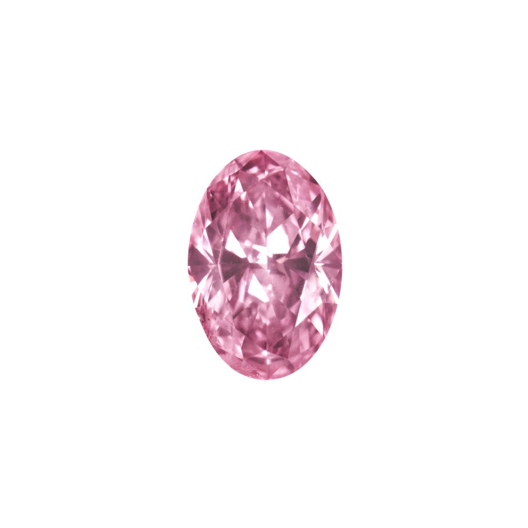 CERTIFIED ARGYLE Oval Diamond 0.45ct 5PP P1