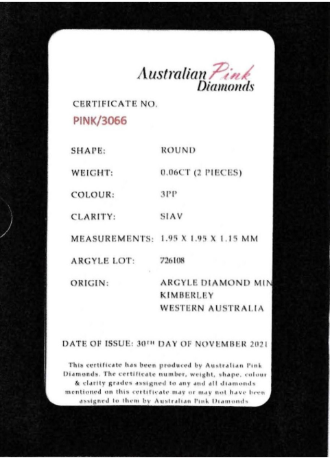 ORIGIN ARGYLE Round Diamonds 7PR 9 = 0.69ct SIAV