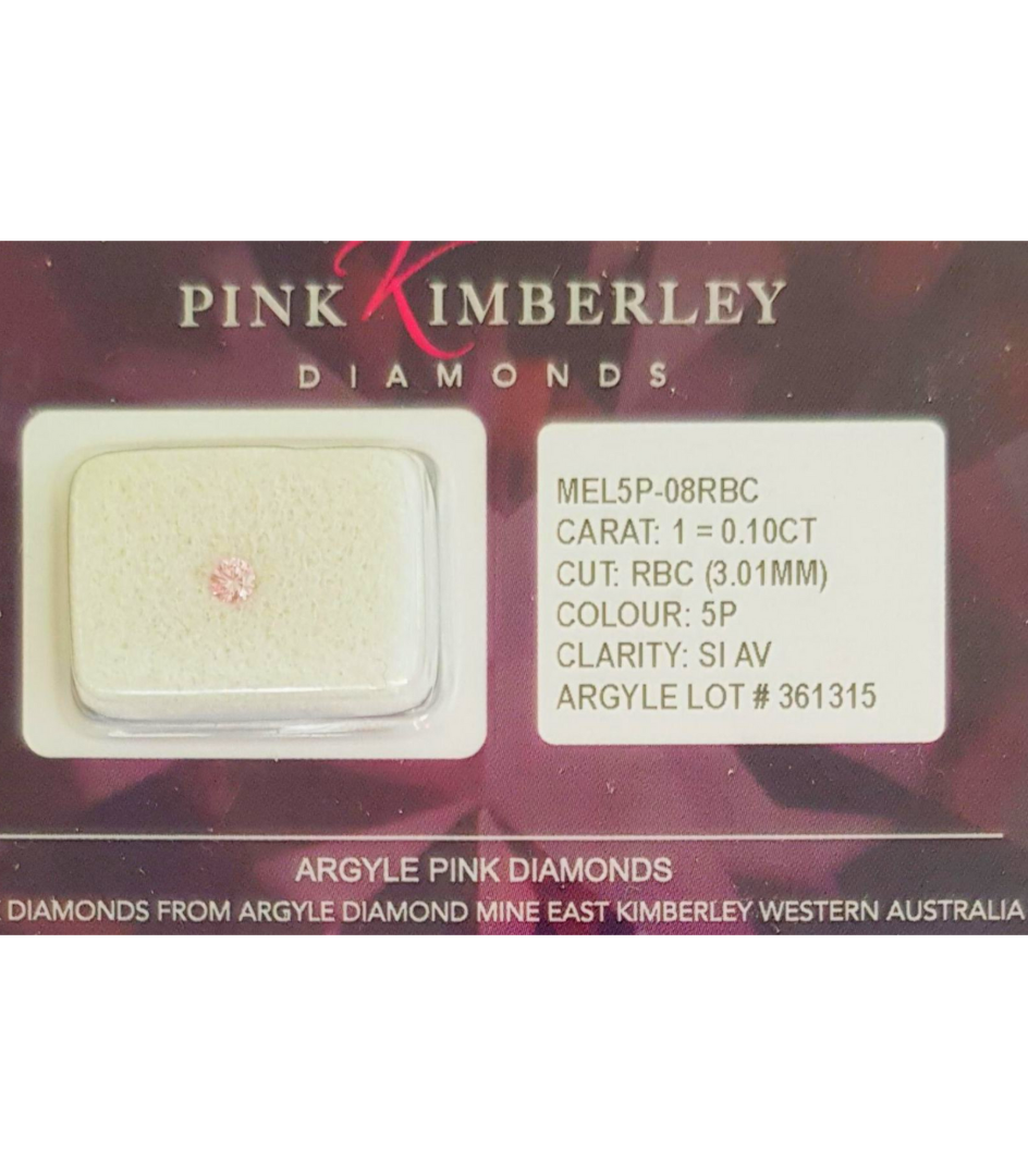 ORIGIN ARGYLE Round Diamond 0.10ct 5P SIAV