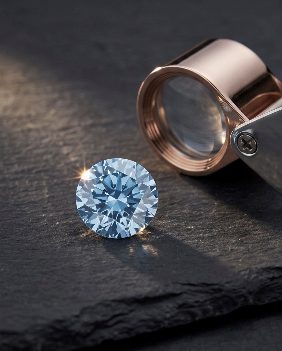 CERTIFIED ARGYLE Round Diamond 0.23ct BL3+ VVS1 Blue Moon Tender