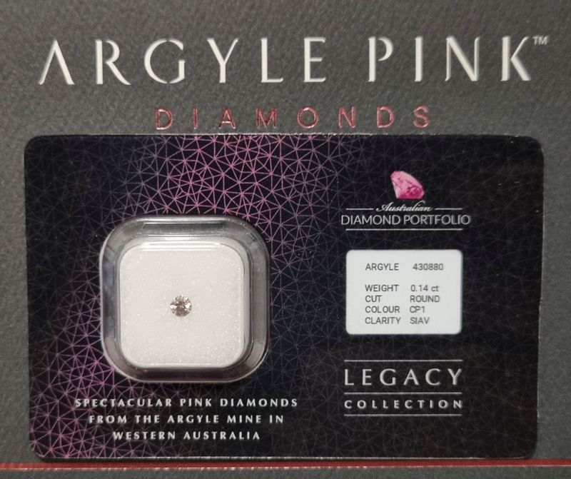 CERTIFIED ARGYLE Round Diamond 0.14ct CP1 SIAV