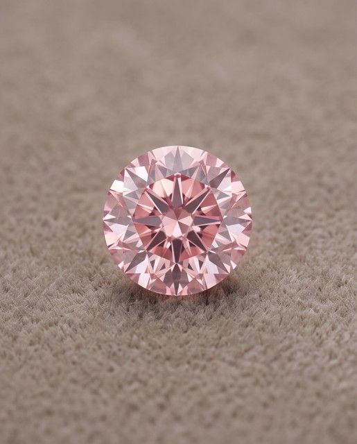 CERTIFIED ARGYLE Round Diamond 0.14ct 4PR SIAV