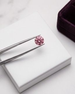 CERTIFIED ARGYLE Round Diamond 0.25ct 6P P1