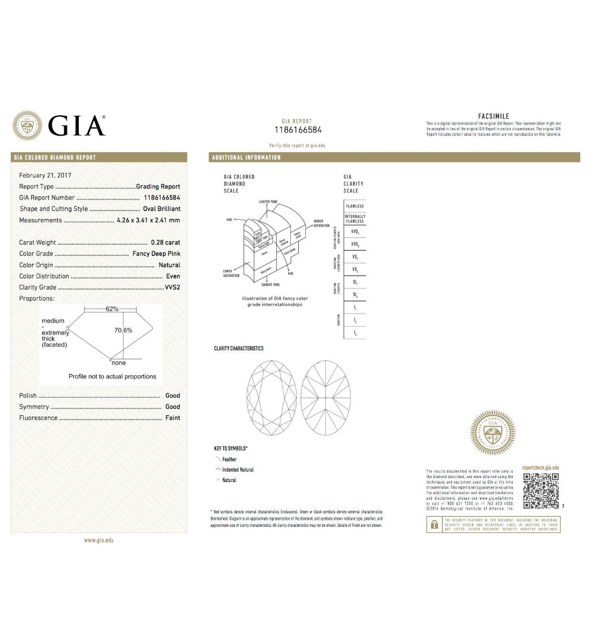 ORIGIN ARGYLE Oval Diamond 0.28ct Deep Pink VVS2