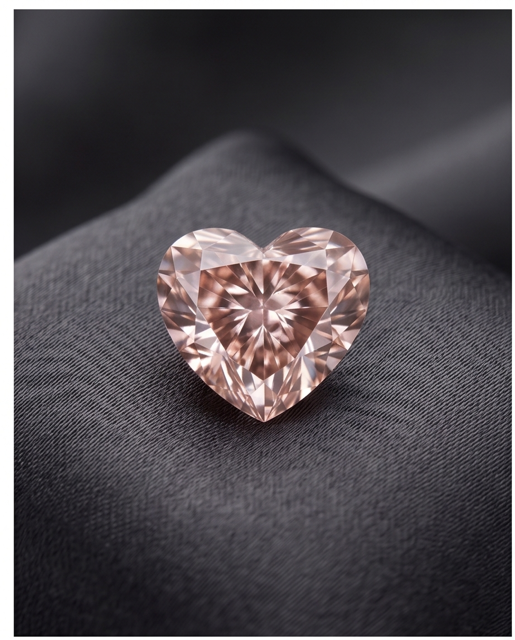 CERTIFIED ARGYLE Heart Diamond 0.42ct PC1 P1
