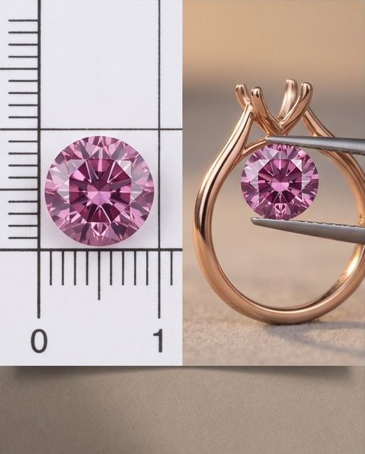CERTIFIED ARGYLE Round Diamond 0.25ct 3P SI1