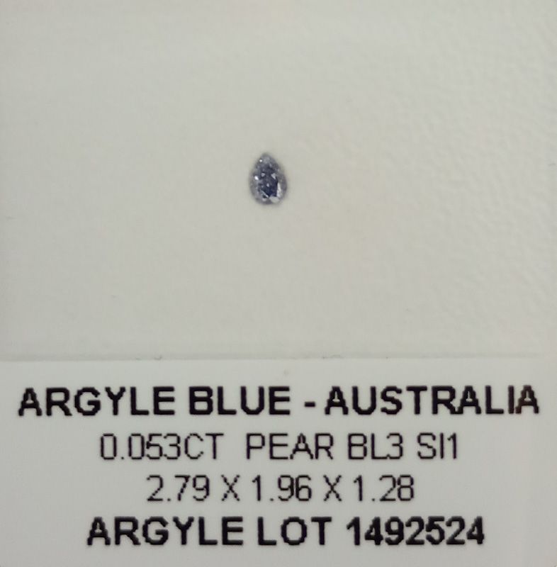 ORIGIN ARGYLE Pear 0.05ct BL3 SI1 - PAIR TDW: 0.10ct