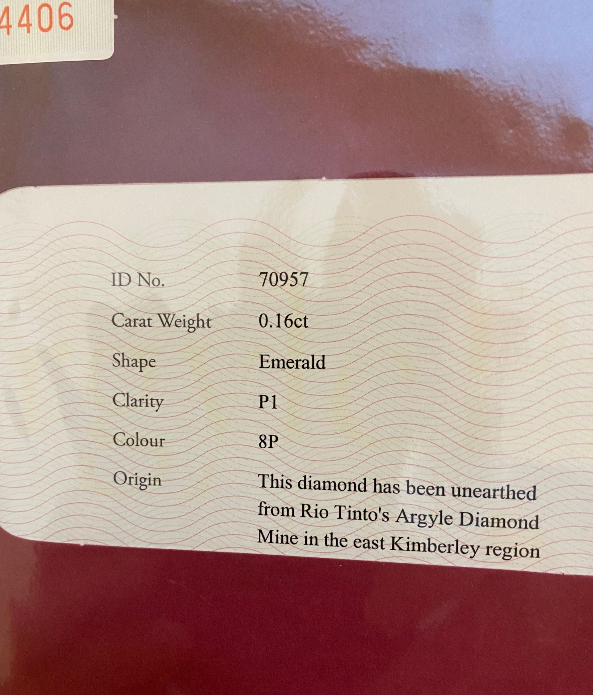 CERTIFIED ARGYLE Emerald Diamond 0.16ct 8P P1