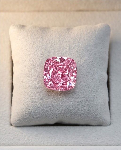 CERTIFIED ARGYLE Cushion Diamond 0.33ct 5PR VVS2