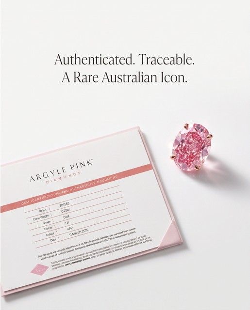 CERTIFIED ARGYLE Oval Diamond 0.23ct 4PP SI1