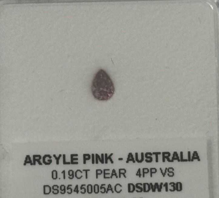 ORIGIN ARGYLE Pear Shape Diamond 0.19ct 4PP VS