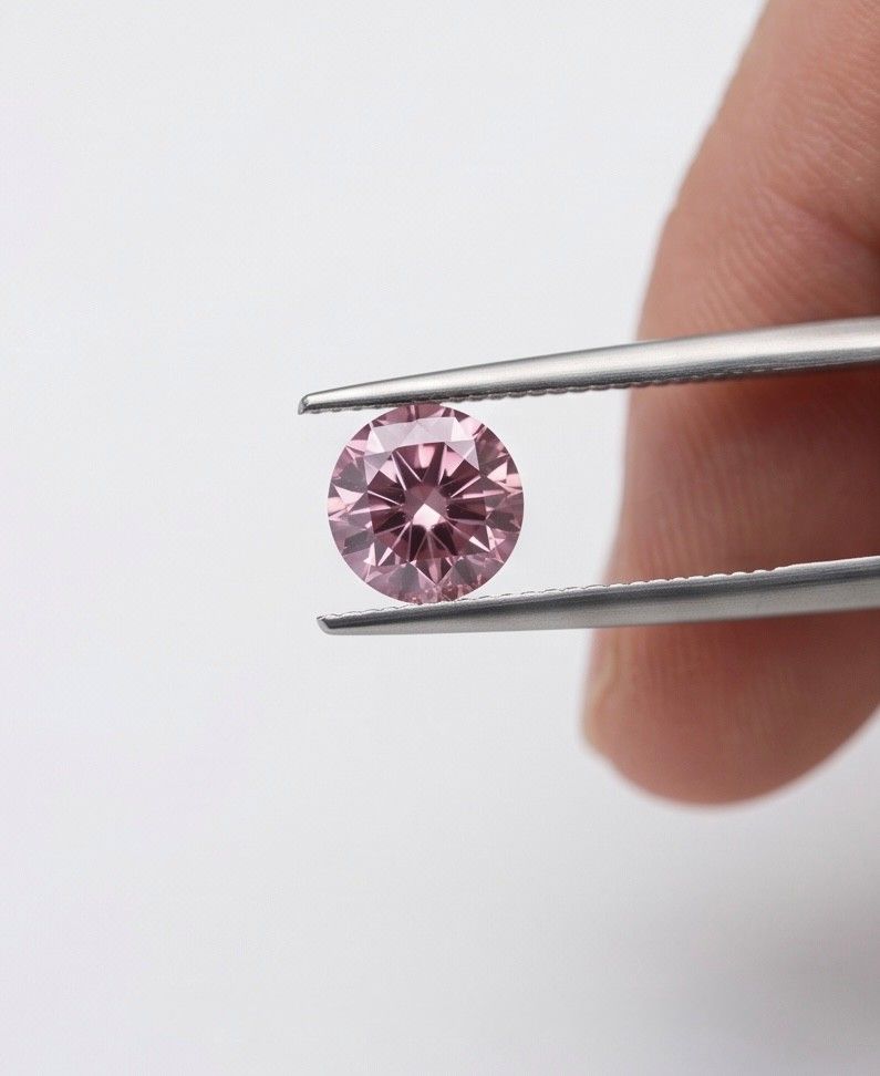 CERTIFIED ARGYLE Round Diamond 0.20ct 6P VS1