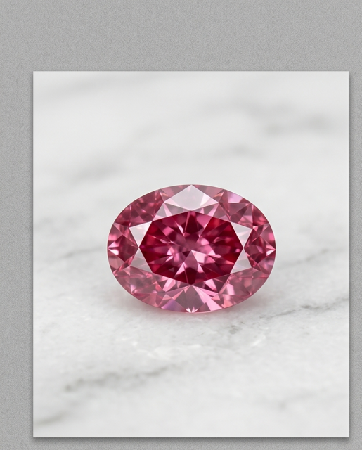 CERTIFIED ARGYLE Oval Diamond 0.17ct 2PP SI1