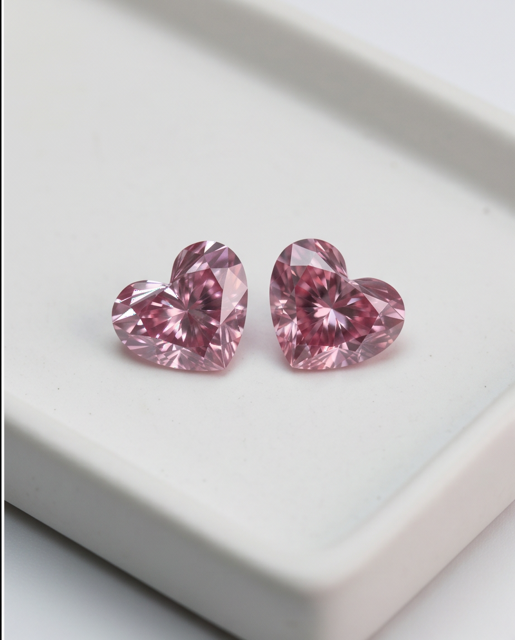 EXCEPTIONAL BUYING OPPORTUNITY- CERTIFIED ARGYLE Heart Diamonds 1 = 0.19ct 4PP SI2 395139 = 1 = 0.17ct 4PP SI2