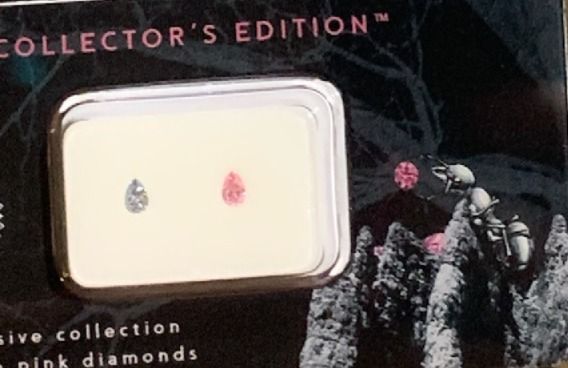 ORIGIN ARGYLE Pear Diamonds 2 = 0.15ct Blue/ Pink VS2