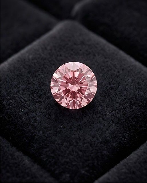CERTIFIED ARGYLE Round Diamond 5P SI1