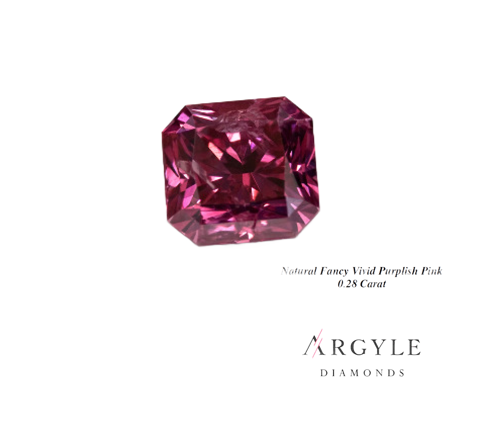 CERTIFIED ARGYLE Radiant Diamond 0.28ct 1PP P1