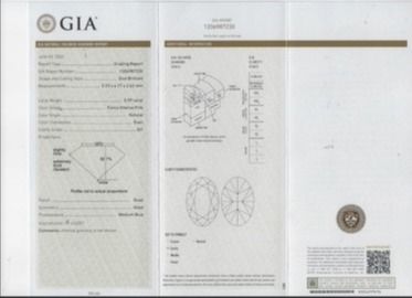 CERTIFIED ARGYLE Oval Diamond 0.39ct 4P SI2/SI1