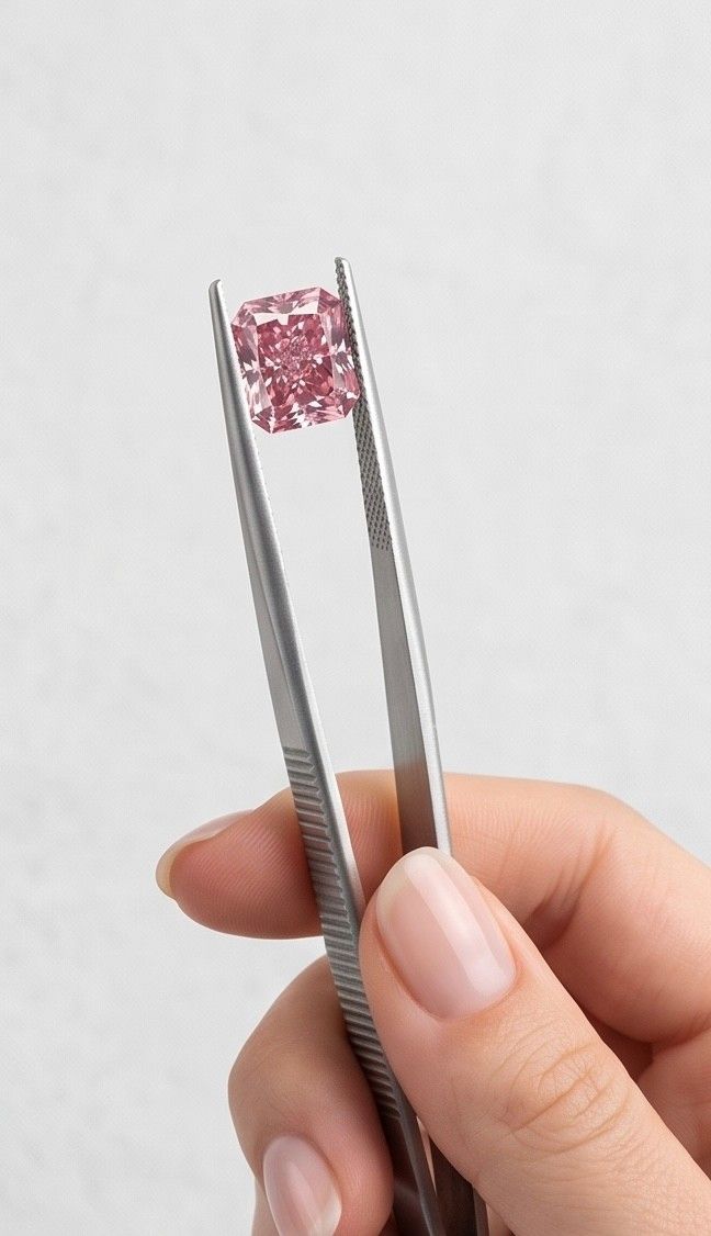 CERTIFIED ARGYLE Radiant Diamond 0.28ct 3PP P1