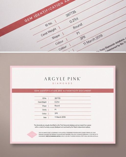 CERTIFIED ARGYLE Round Diamond 0.27ct 3PR P1 397735