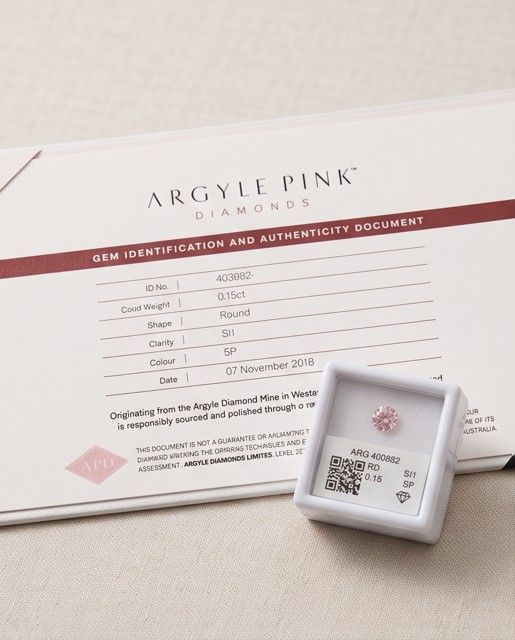 CERTIFIED ARGYLE Round Diamond 0.15ct 5P SI1 403882