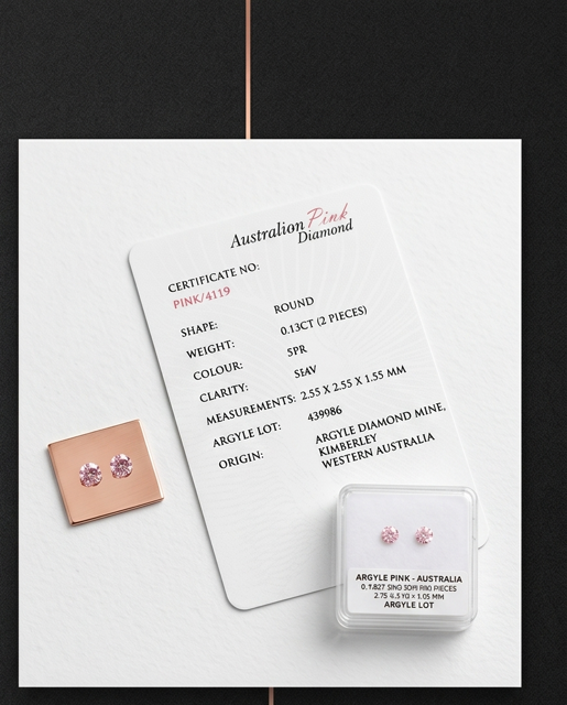 ORIGIN ARGYLE Round Diamonds 2 = 0.13ct 5PR SIAV 1