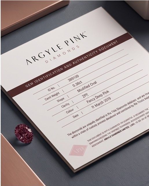 CERTIFIED ARGYLE Oval Diamond 0.38ct 2PP VS2/VS1 Tender Diamond Lot: 7